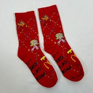 McDonalds Grinch Socks Red Adult Happy Meal Christmas December 2025 Food New